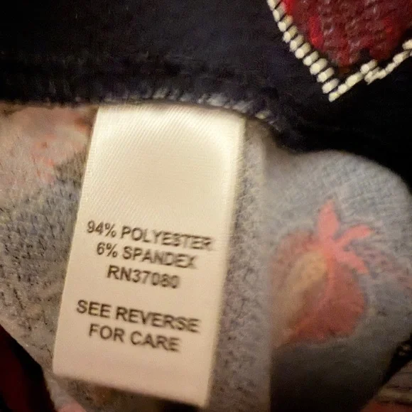 Cato Navy Maxi Skirt with Red and Gold Floral Print - Picture 4 of 7